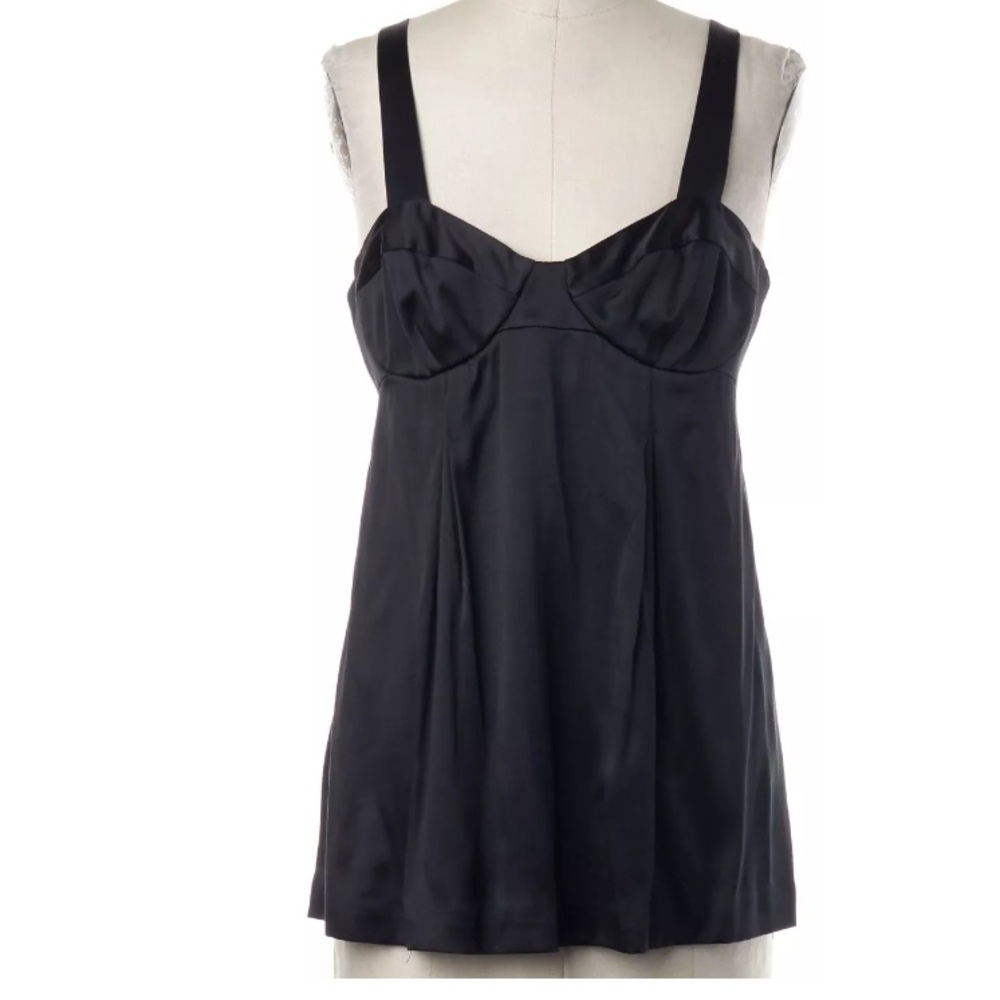 Rebecca Taylor black Silk Top Tank blouse 6 small